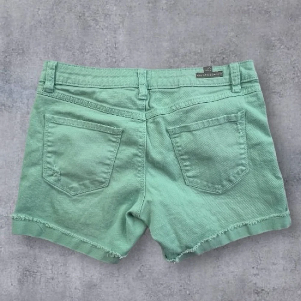 LC Lauren Conrad Stretch Denim Mid-Rise Shorts Mint Green Sz: 6 - Picture 4 of 10